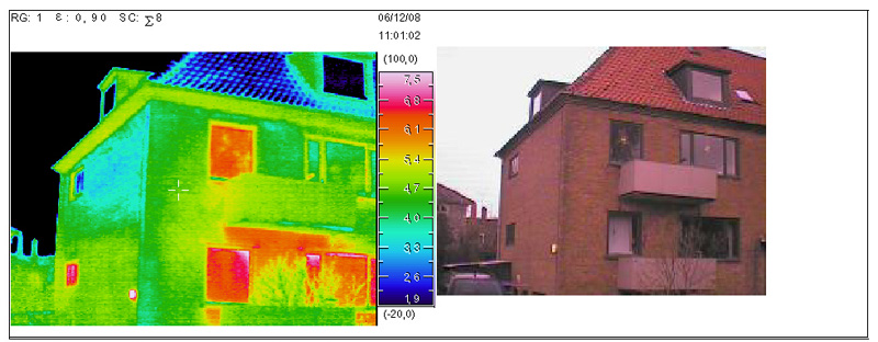 Termofotograferinger - kontrol af facader - termografering
