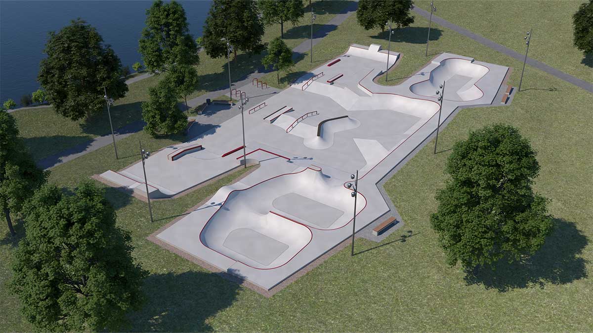 Doms Architect Rattvik skatepark visualisation