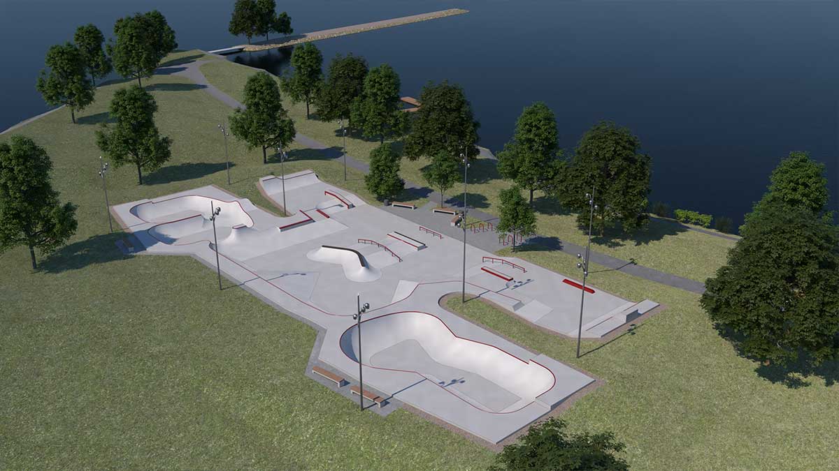 Doms Architect Rattvik skatepark visualisation