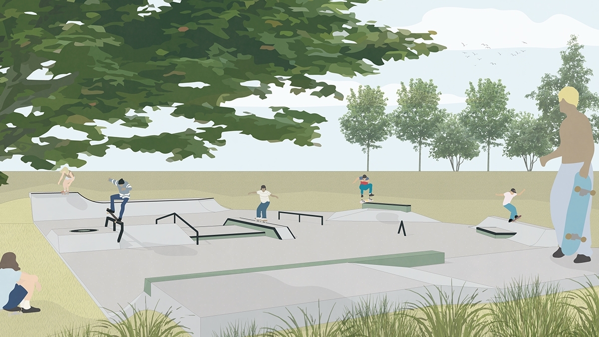 Solin skatepark - Doms Architect - illustration