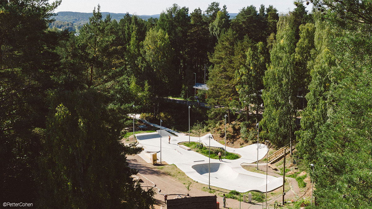 Svärdsjö Skatepark, Doms Architect. Photographer Petter Cohen