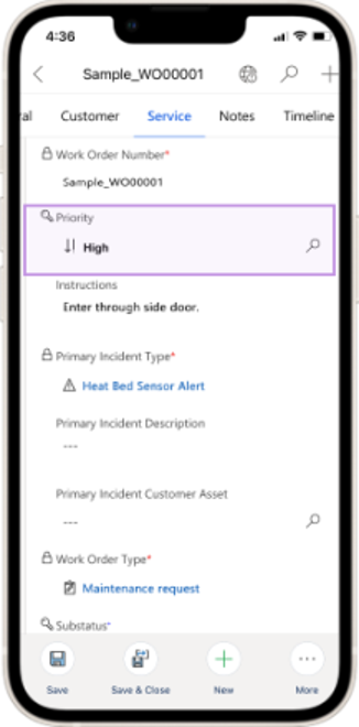 Field Service Lookup uden Links