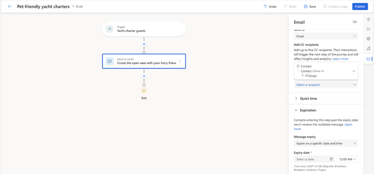 Mail med udløb i Dynamics 365 CI