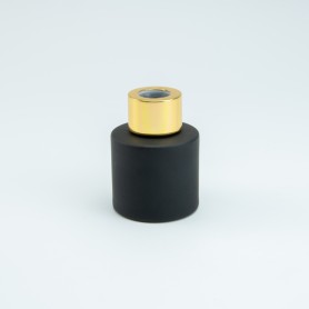 Parfumflesje Cylinder zwart + goud - Afbeelding 1