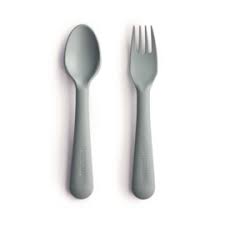 Set Lepel & Vork Sage - Mushie - Afbeelding 1