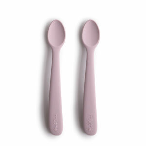 Siliconen lepels Soft Lilac – Mushie - Afbeelding 1