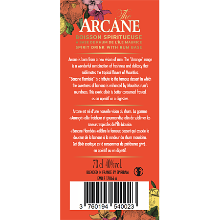 Arcane Arrangé Banane Flambée - 70 cl