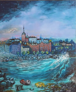 Södermalm Stockholm Acrylic 50x70 M Hiort af Ornäs