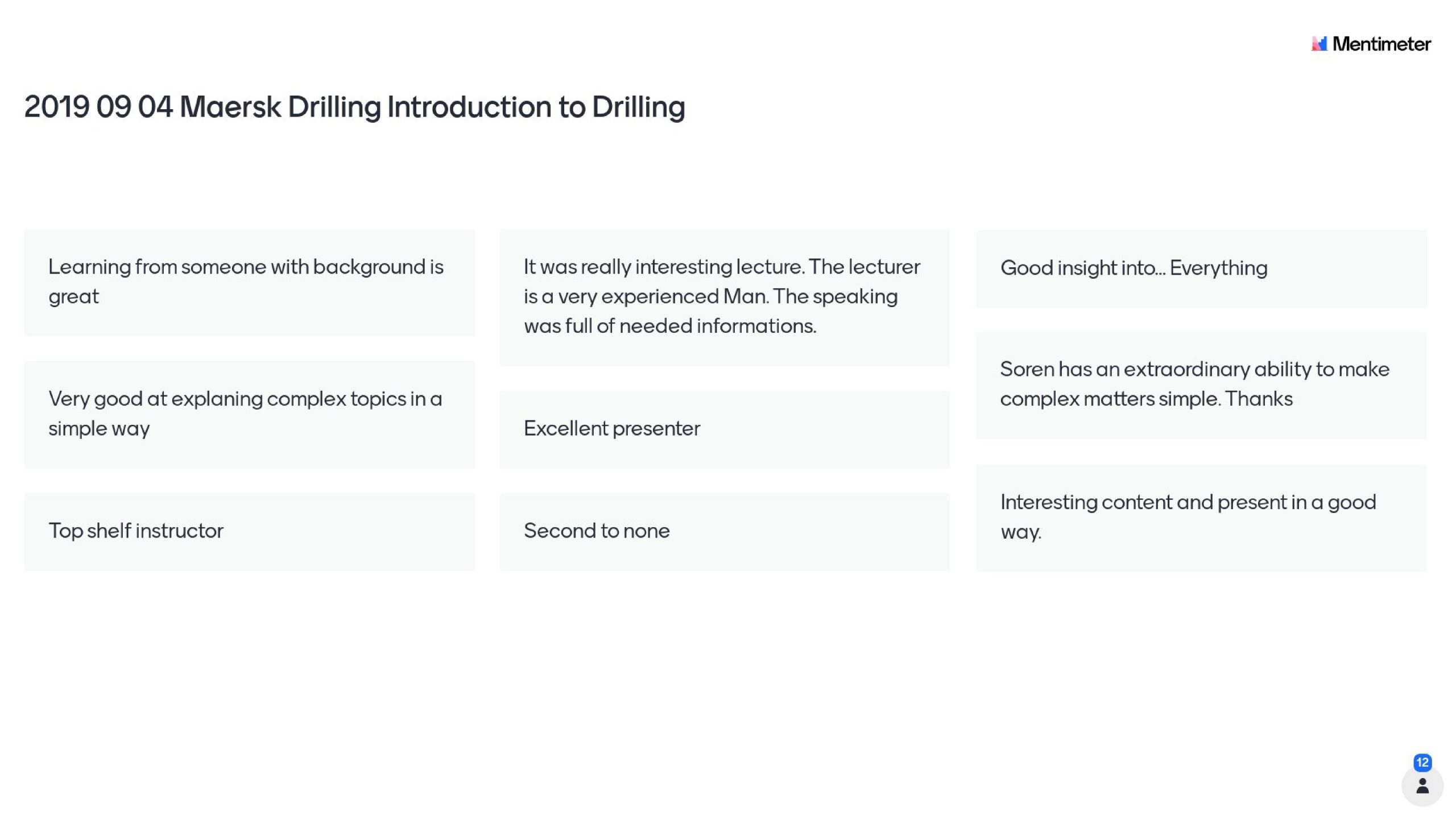 2019 09 04 Maersk Drilling Introduction to Drilling