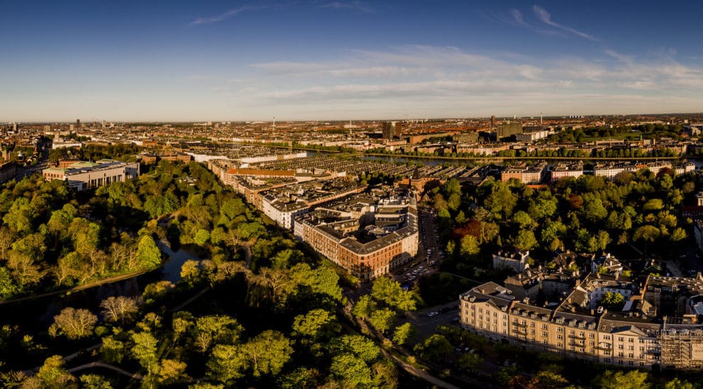 Dronepanorama af Søstre Anlæg.