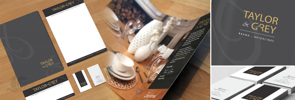 BrandingTaylor & Grey - Branding and publicity commission for an interior design company