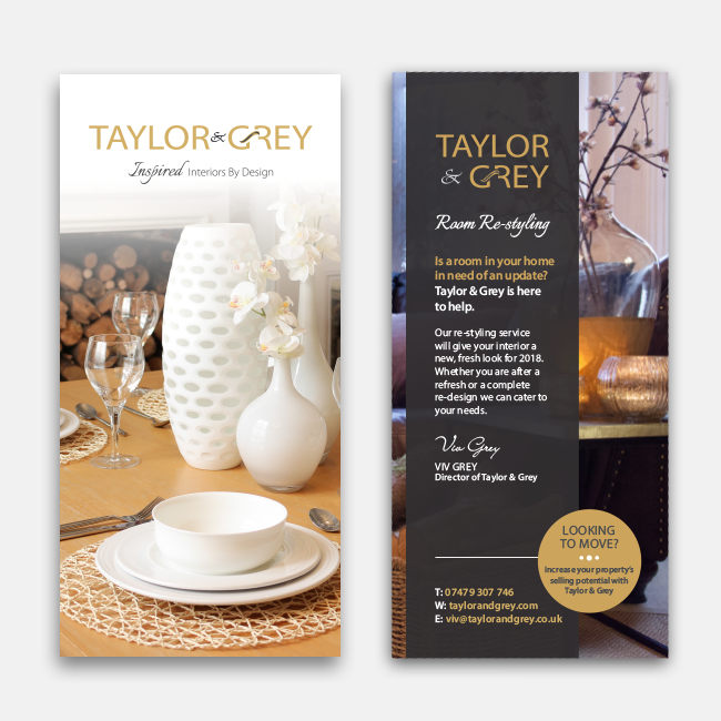 Flyer design for Taylor & Grey