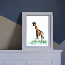Giraffe Watercolour Painting