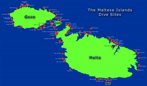 Maltese-Islands-Dive-Sites-Map