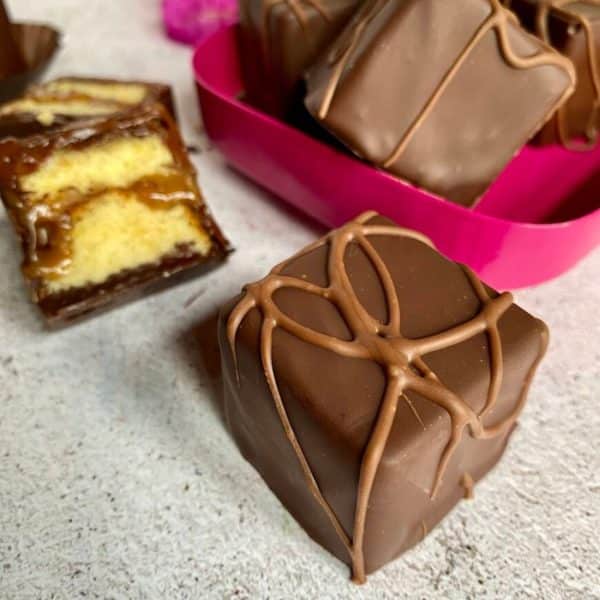 a group of chocolate squares