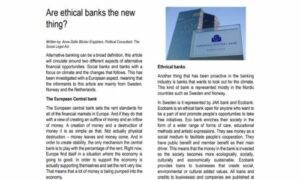 Read more about the article 3 Article about Alternative banks