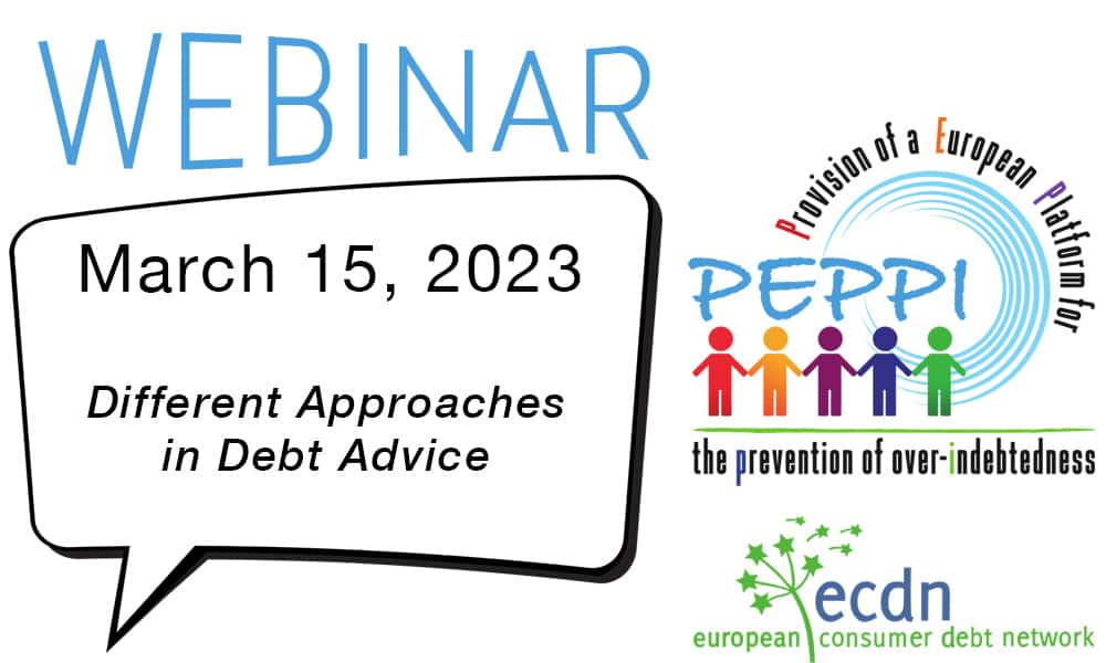 You are currently viewing Webinar Wednesday 15 March, 2023 – Different Approaches in Debt Advice