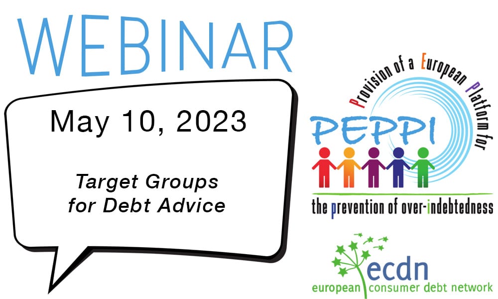 You are currently viewing Webinar Wednesday 10 May, 2023 – Target Groups for Debt Advice