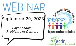Read more about the article Webinar Wednesday 20 September, 2023 – Psychosocial Problems of Debtors