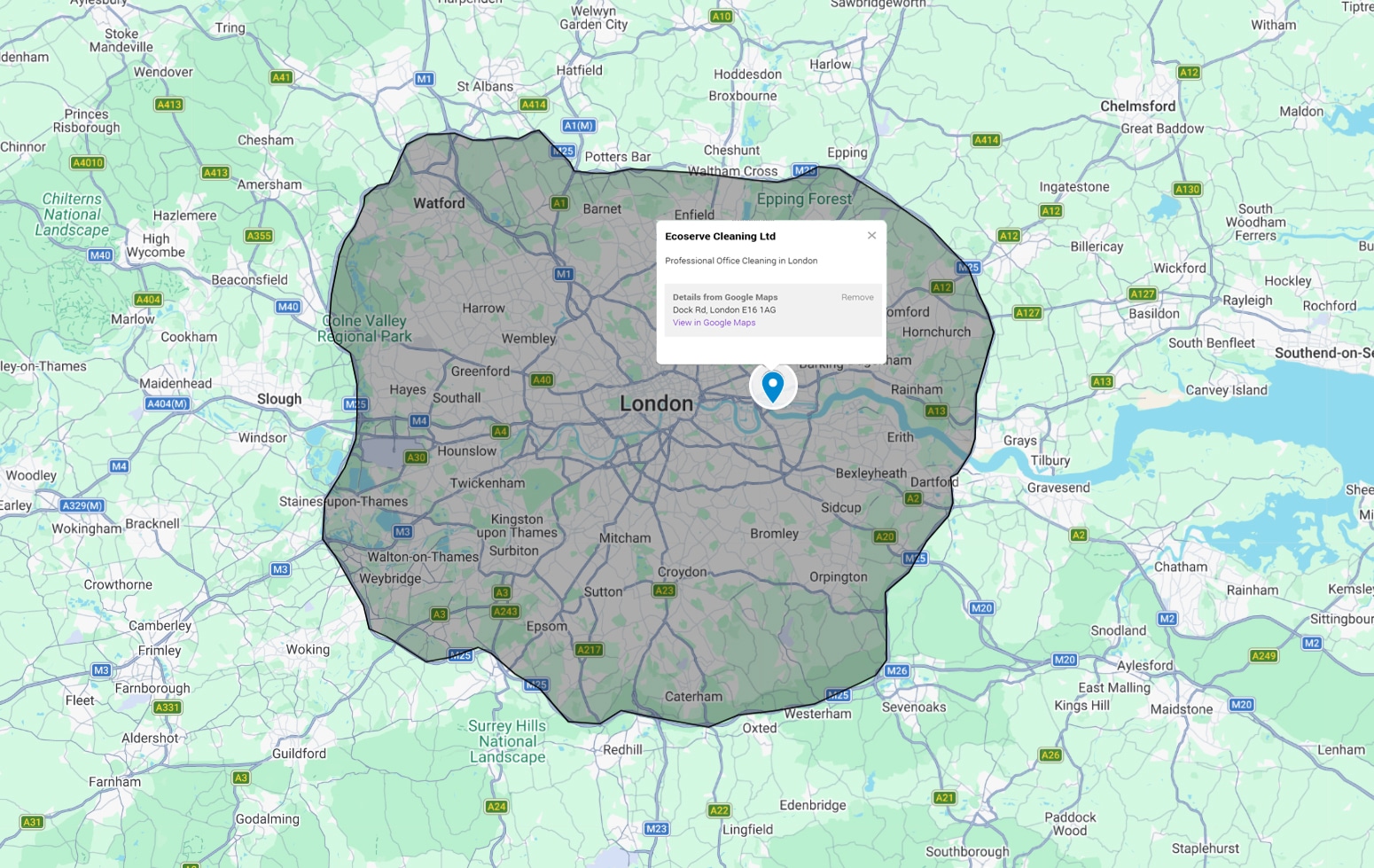 Ecoserve Cleaning Map
