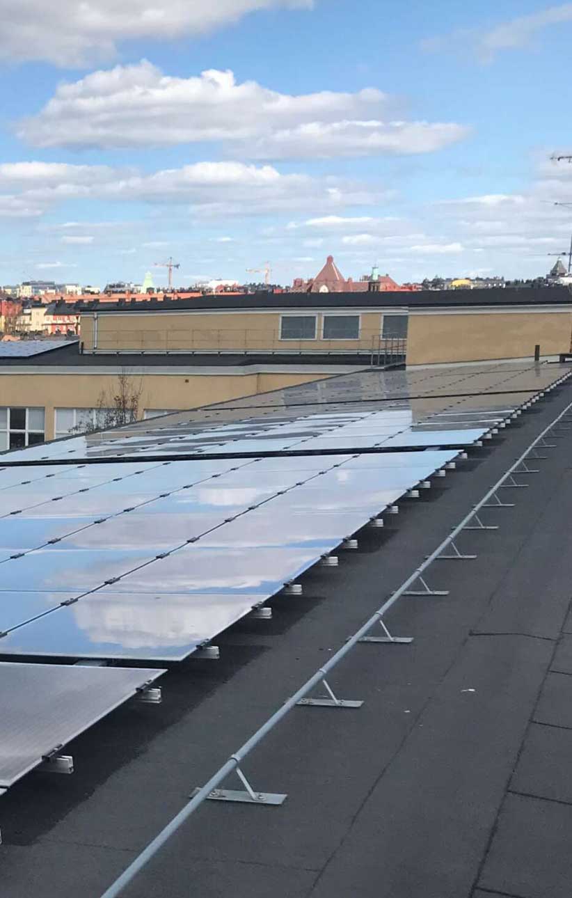 Solceller BRF taklösningar