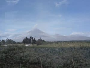 As uit de Cotopaxi Vulkaan in Ecuador