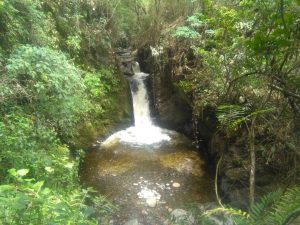 Verstopte waterval in Vilcabamba Ecuador