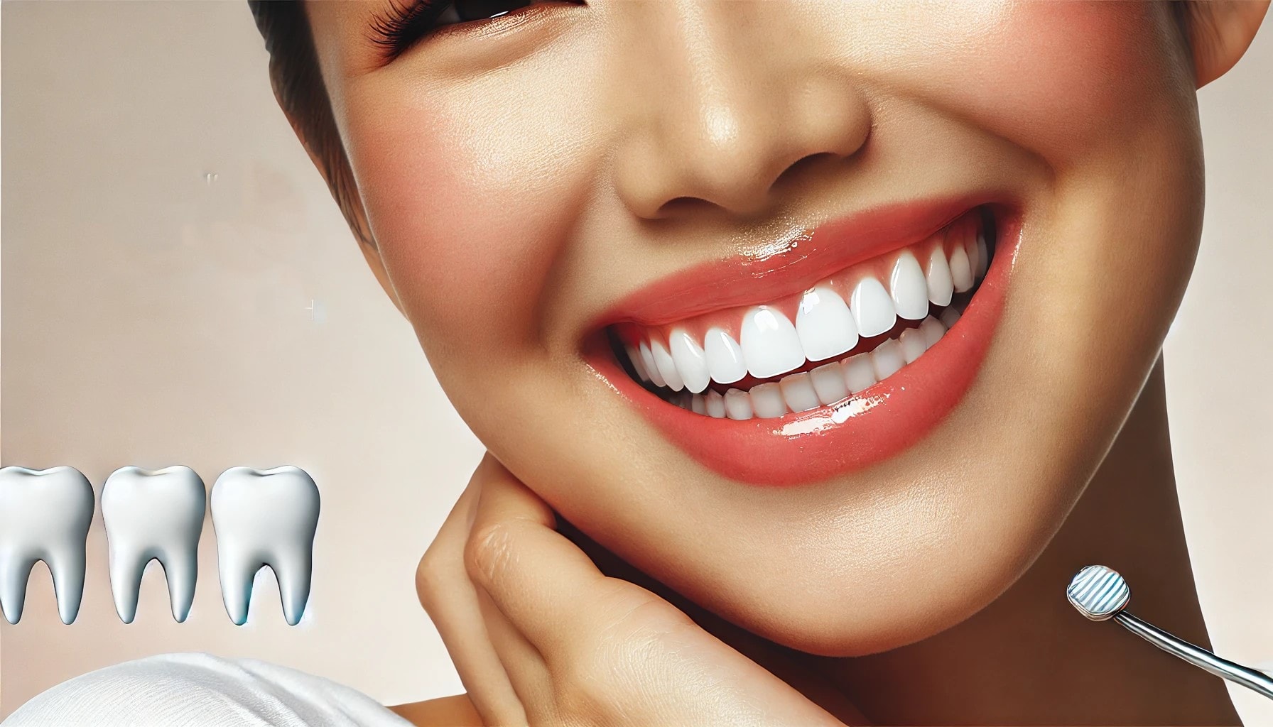 Close-up of a vibrant smile showing healthy, clean teeth from regular dental care."