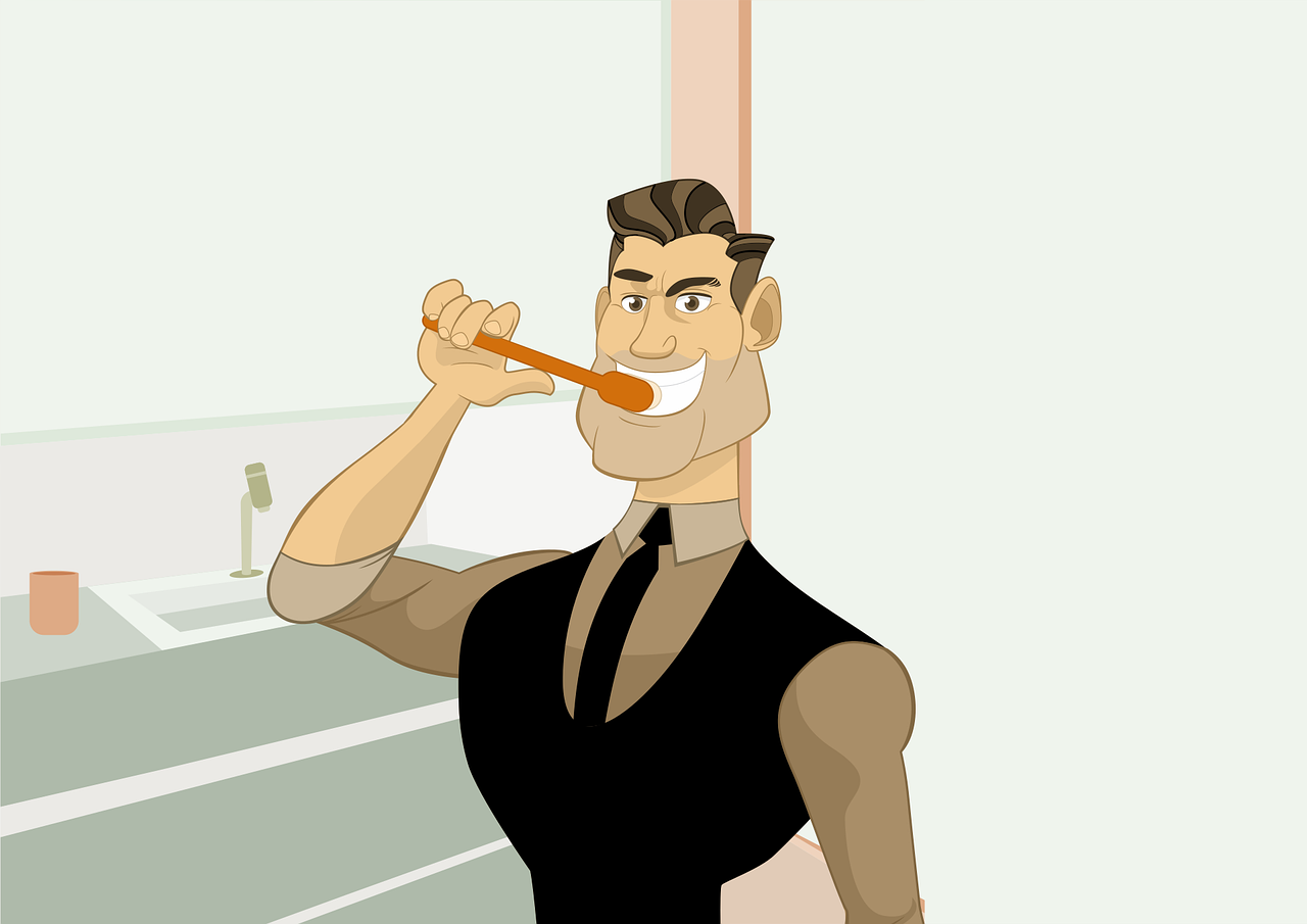 man, mirror, teeth, blue, bathroom, caucasian, strong, dentist, brushing the teeth, man, man, man, man, man, mirror, teeth, teeth, bathroom, dentist, dentist