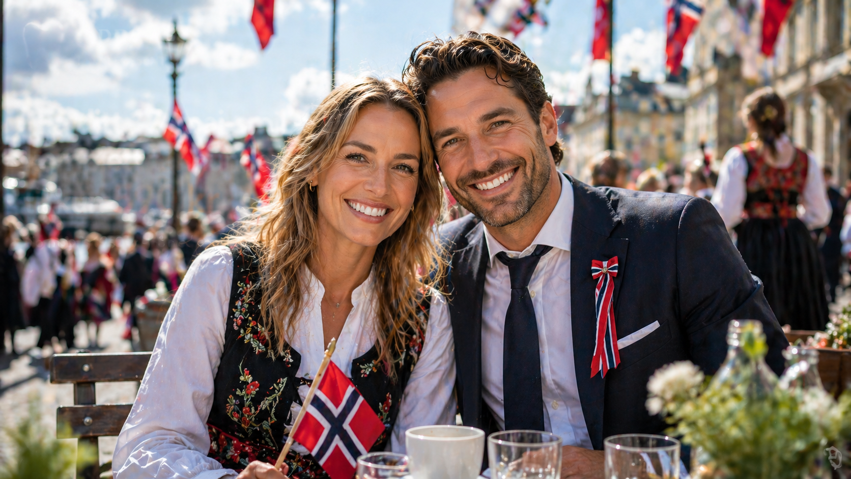 Person som smiler forsiktig i sosial setting