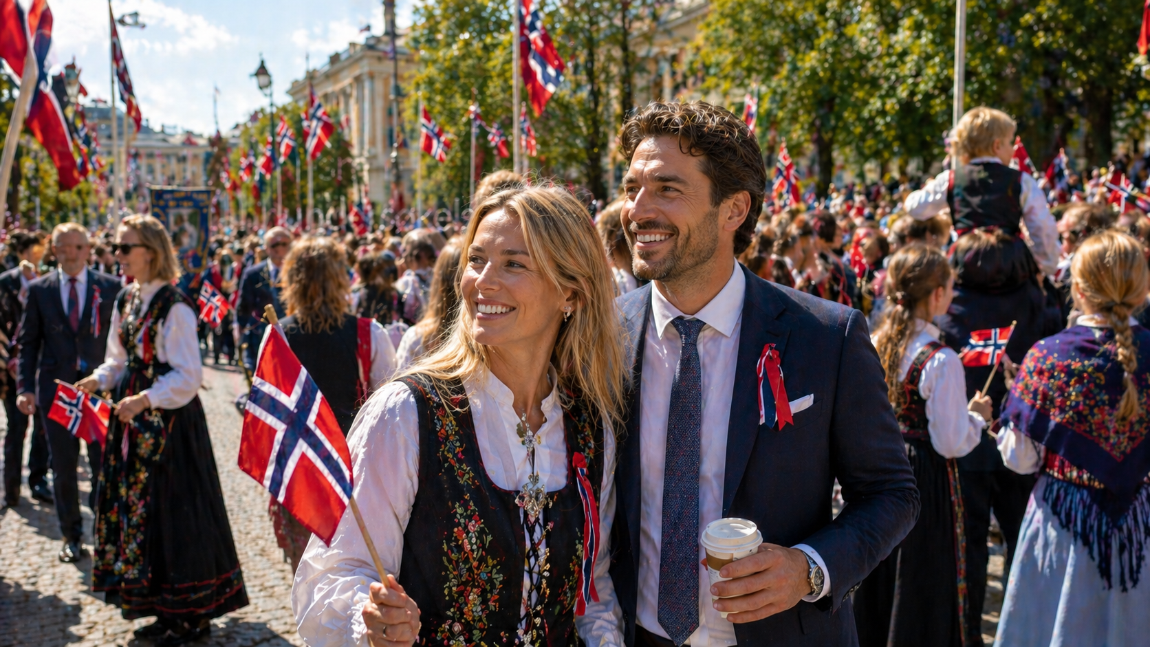 Trygt og selvsikkert smil i en sosial setting