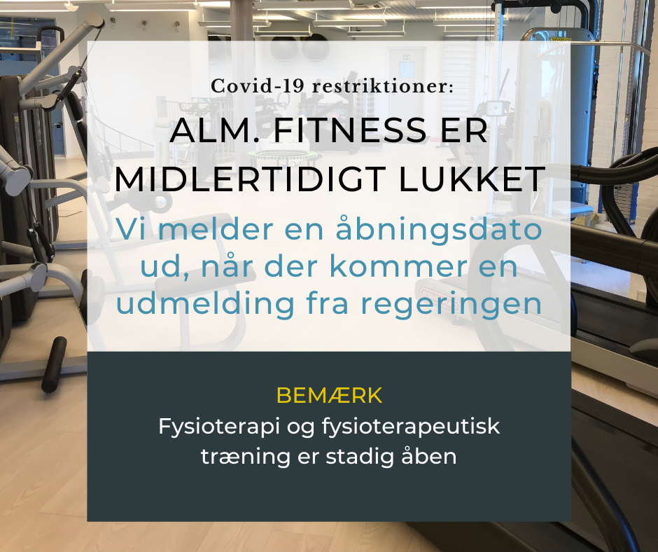 Forlængelse af midlertidig lukning af alm. fitness