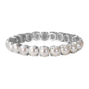 Caroline Svedbom - Gia Stud Bracelet (Rhodium / Pearl)