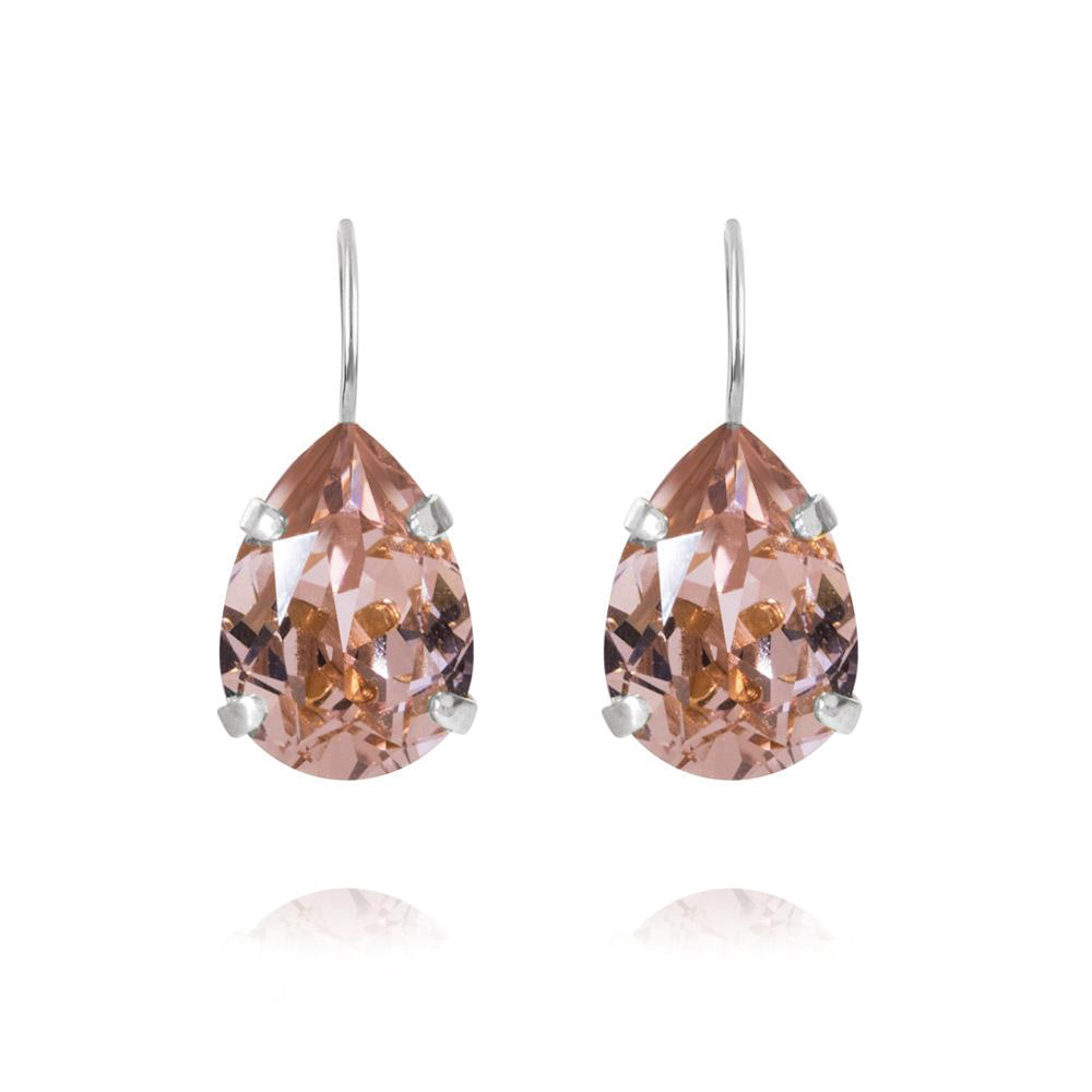 Caroline Svedbom - Mini Drop Clasp Earrings (Rhodium / Vintage Rose)