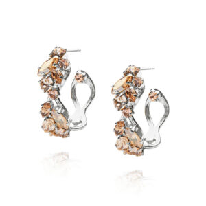 Caroline Svedbom - Stella Loop Earring (Rhodium / Silk Combo)