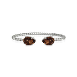Caroline Svedbom - Mini Drop Bracelet (Rhodium / Smoked Topaz)