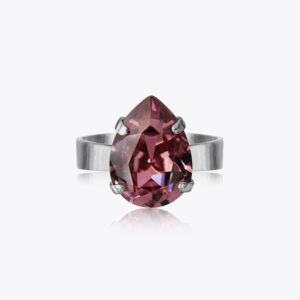 Caroline Svedbom - Mini Drop Ring (Rhodium / Iris)