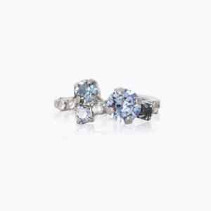 Caroline Svedbom - Stardust Ring (Rhodium / Blue Combo)