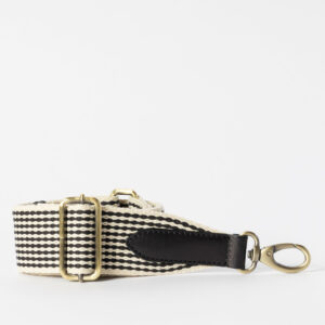 O My Bag - Checkered Webbing Strap (Black)