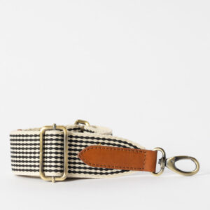 O My Bag - Checkered Webbing Strap (Cognac)