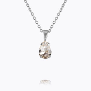 Caroline Svedbom - Petite Drop Necklace (Rhodium / Crystal)