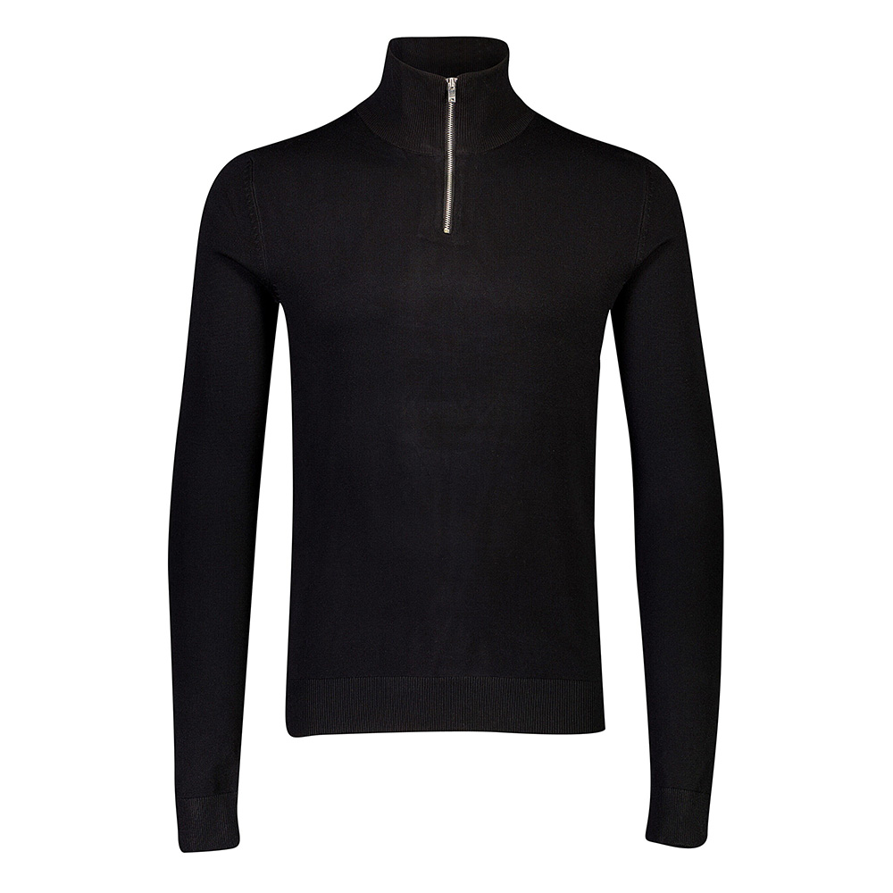 Lindbergh - Half Zip Mélange Knit (Black) - Bild 2