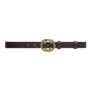 Depeche - Jeans Belt 14196 (Dark Brown / Gold)