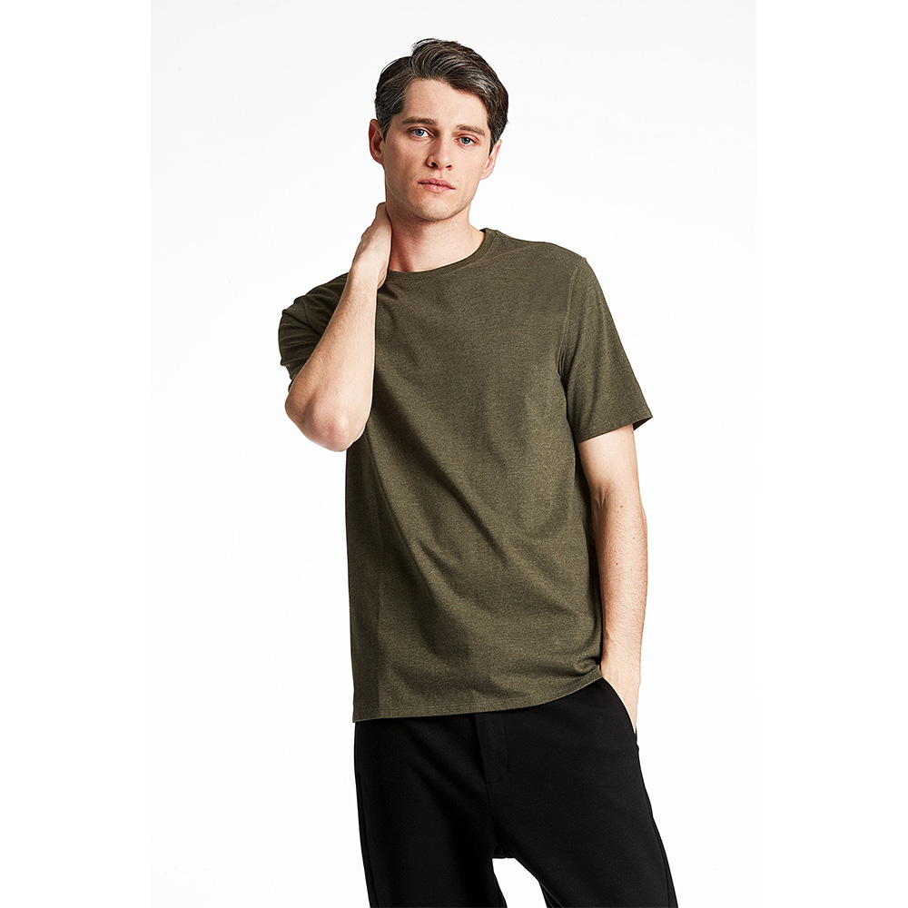 Lindbergh - Basic Tee SS (DK Army Melange)