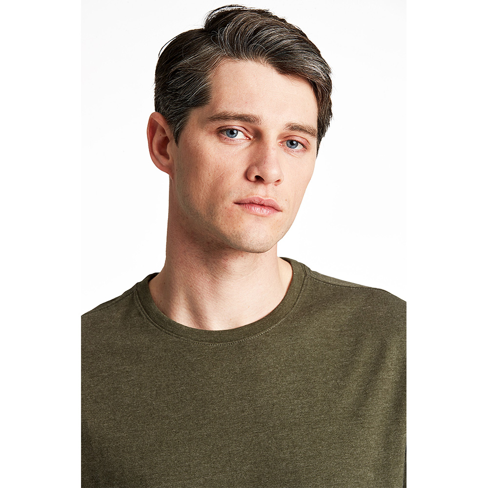 Lindbergh - Basic Tee SS (DK Army Melange) - Bild 4