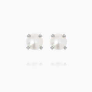 Caroline Svedbom - Classic Stud Earring (Rhodium / Pearl)