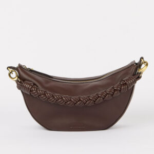 O My Bag - Leo Bumbag Twisted Handle (Chocolate Soft Grain Leather)