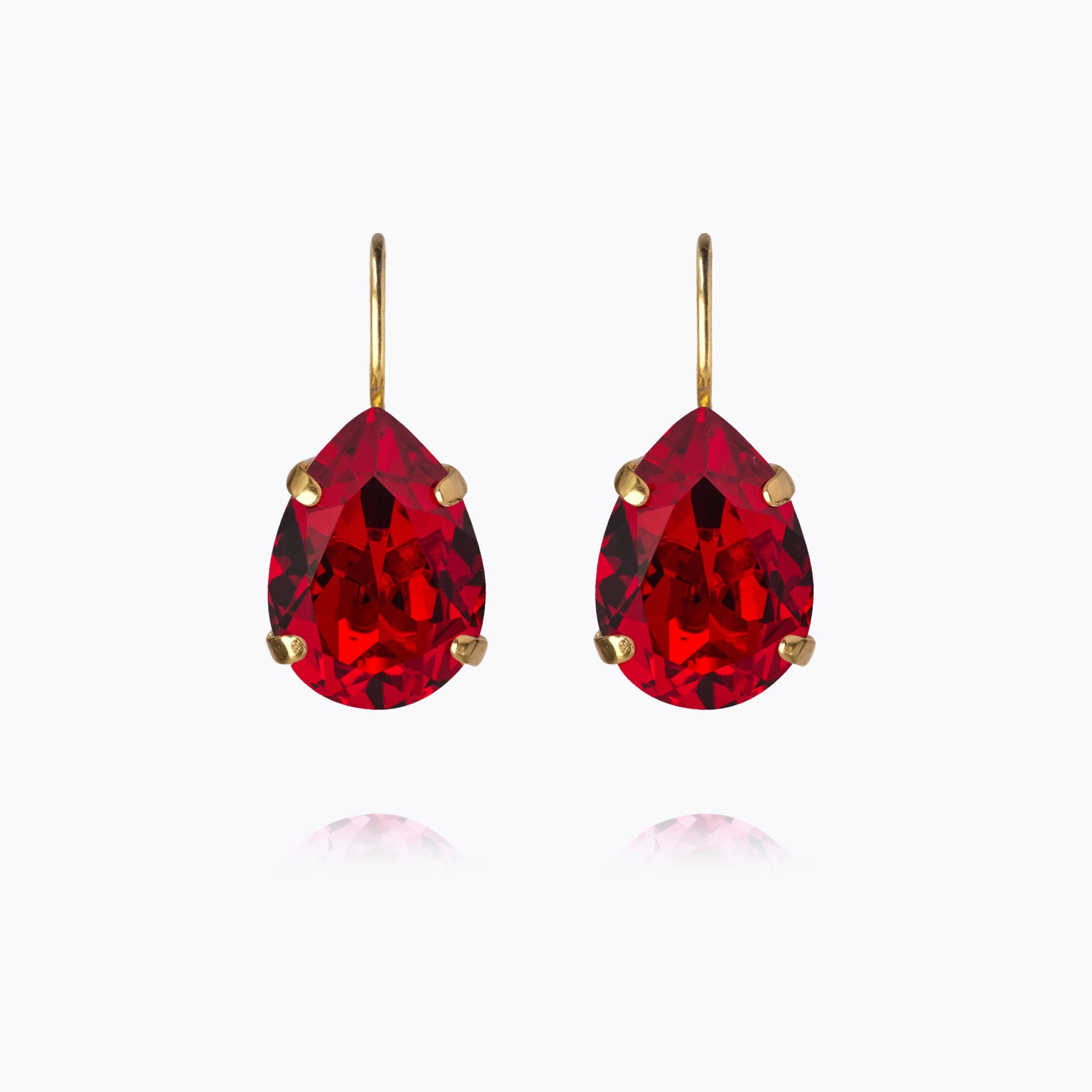 Caroline Svedbom - Mini Drop Clasp Earrings (Gold / Light Siam)