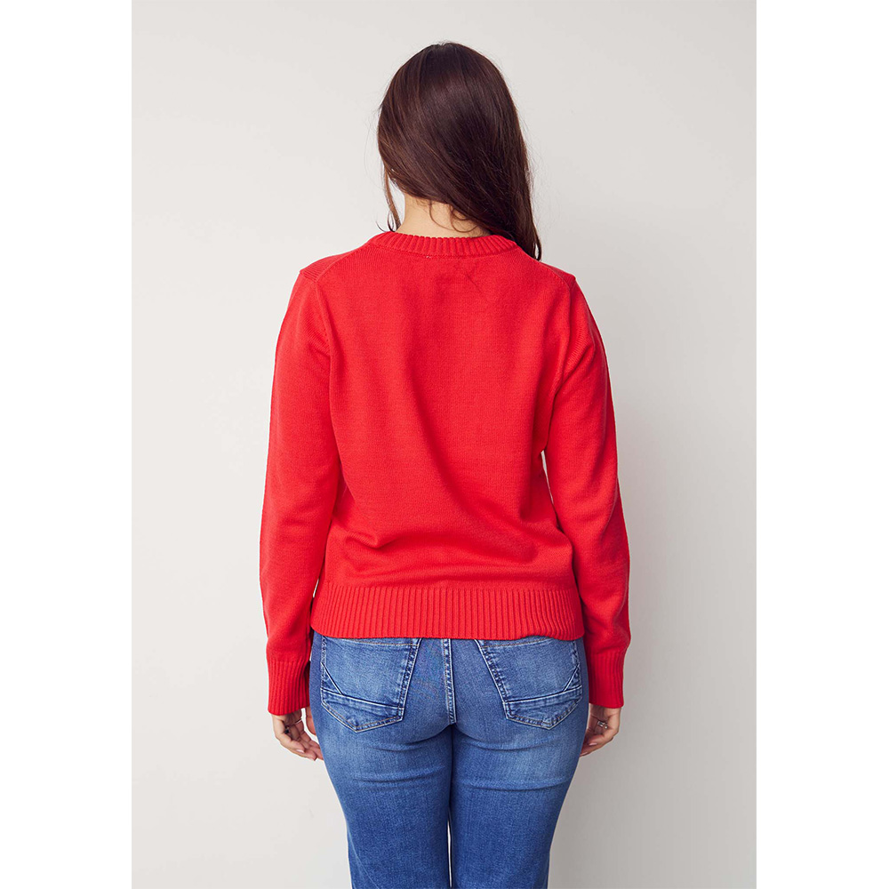 Isay - Gwen Basic Pullover (Fresh Red) - Bild 5