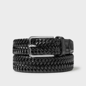 Saddler - Joar Flätat Läderbälte (Black)